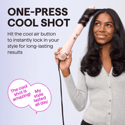 Wavytalk 5 in 1 Hot Air Brush Set, Multi Hair Styler for Salon Blowouts, Smooth Curls, Volumizing and Straightening, Pink