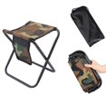 thumbnail image 1 of Qesonoo Mini taburete plegable portátil, taburete de pesca para acampar para adultos, pesca, senderismo, jardinería y playa con bolsa de transporte, soporta hasta 450 libras (camuflaje), 1 of 5