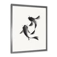 thumbnail image 2 of Designart 'Black and White Vintage Fish II' Nautical & Coastal Framed Art Print, 2 of 4