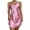 Pink, variant on Womens Nightgown Silk Nightwear Open Back Suspended Dress Homewear Thin Breathable Nightwear Printed Short Skirt Satin Pajamas Pjs Sleepwear Soft S-Xl