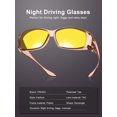 thumbnail image 4 of TINHAO Night Driving Wrap Around Glasses Fit Over Glasses for Men Women Anti Glare HD Night Vision Glasses, 4 of 7