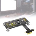thumbnail image 2 of Necvior 5/10CM NVME to PCIE X1 Extension Cable Expansion Board PCIExpress 3.0 1X to mKey Converter with Cooling Fan with LED, 2 of 10