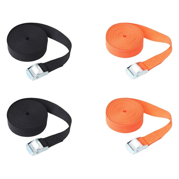 4 Piezas Correas de Amarre, Cinturones de Tensión de Alta Resistencia de 3 m * 25 mm Correas de Amarre Ajustables Correas de Trinquete Correas para Portaequipajes de Techo, Correas de Cincha con