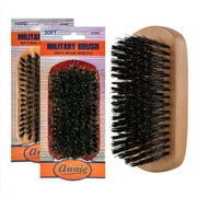 Annie Soft Military Brush Dark Brown 100% Pure Boar Bristles 2082