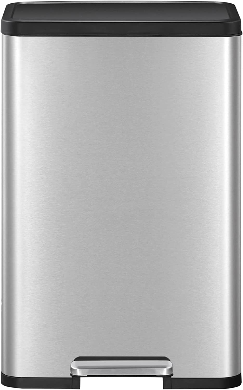 Stainless Steel Dual Compartment Recycling Step Trash Can