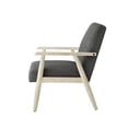 thumbnail image 4 of Posh Living Alton Traditional Fabric & Solid Wood Armchair in Gray/Charcoal, 4 of 9