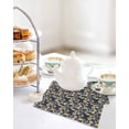 thumbnail image 4 of Vintage Flower Kitchen Dish Towels for Drying Dishes Set of 2, Yellow Spring Floral Leaf Pastoral Birds Navy Blue Waffle Weave Microfiber Hand Tea Bathroom Towels Quick Dry & Absorbent Towel 12x12, 4 of 7