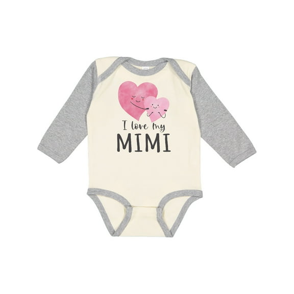 Inktastic I Love My Mimi Boys or Girls Long Sleeve Baby Bodysuit