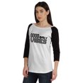 thumbnail image 4 of Inkmeso Good Vibes Only Inspirational Tshirt Tops For Women Casual Graphic Tee, 4 of 8