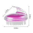 thumbnail image 4 of Yuarrent Cabeza de silicona Masajeador corporal Champú Cepillo de masaje para el cuero cabelludo Peine para lavar el cabello Cepillo de ducha corporal Juegos de accesorios de baño Violeta Yuarrent HA003602-02, 4 of 6