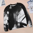 thumbnail image 6 of Geometric Lattice Womens Oversized Sweatshirts Hoodies Crewneck Casual Tops Comfy FallWinter Clothes 2024, 6 of 7