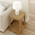 thumbnail image 5 of Plank+Beam 20" Solid Wood Square Side Table with Shelf, End Table for Living Room with Storage, 5 of 8