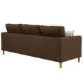 thumbnail image 4 of Poundex Furniture 2 Piece Fabric Sectional Sofa Set in Chocolate Finish, 4 of 9