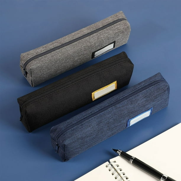 Estuche de tela Oxford, bolsa para guardar artículos de papelería, diseño de tela resistente, compacto y portátil, para la escuela/oficina, uso diario, ideal para viajes, organizador, útiles escolare