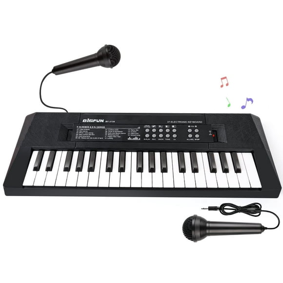 37 Clavier Piano Électrique Clavier Enfants Piano avec Microphone Apprentissage Jouets Musicaux pour 3 4 5 6 Ans Garçons Filles Cadeaux Âge 3-5