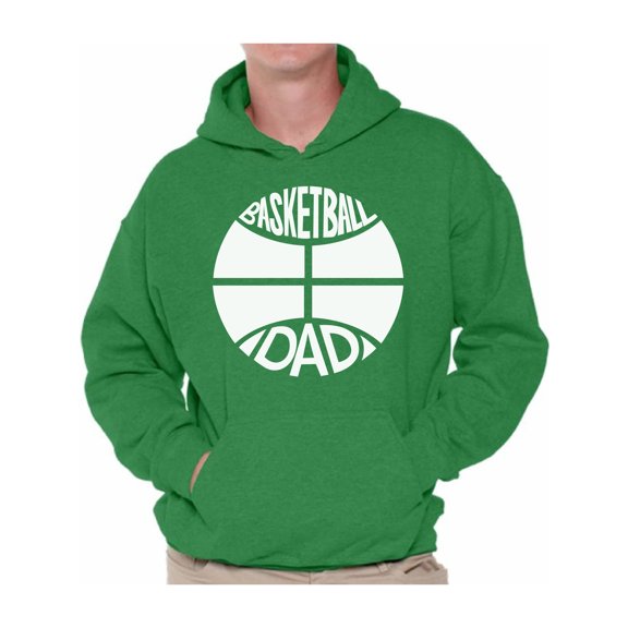 Awkward Styles Men's Basketball Dad Graphic Hoodie Tops White Cool Sport Gift for Daddy Father`s Day