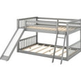 thumbnail image 4 of Full Over Bunk Bed, Gray - With Foldable And Telescopic Slide Construction Bed Reclinable ,, 4 of 6