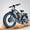 GM8 Gray, variant on Fat Tire Dirt Bike for Adults, Dual Motor AWD 45MPH Bicycles 52V 25AH Removable Battery, 26" Full Suspension 7-Speed UL2849