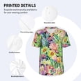 thumbnail image 3 of Rateoe Watercolor Blooming Cactus Pattern Men’s Baseball Short Sleeve Polo Shirt, Midweight Men's Shirt Golf Shirt Polo Shirts Quick Dry Short-Small, 3 of 7