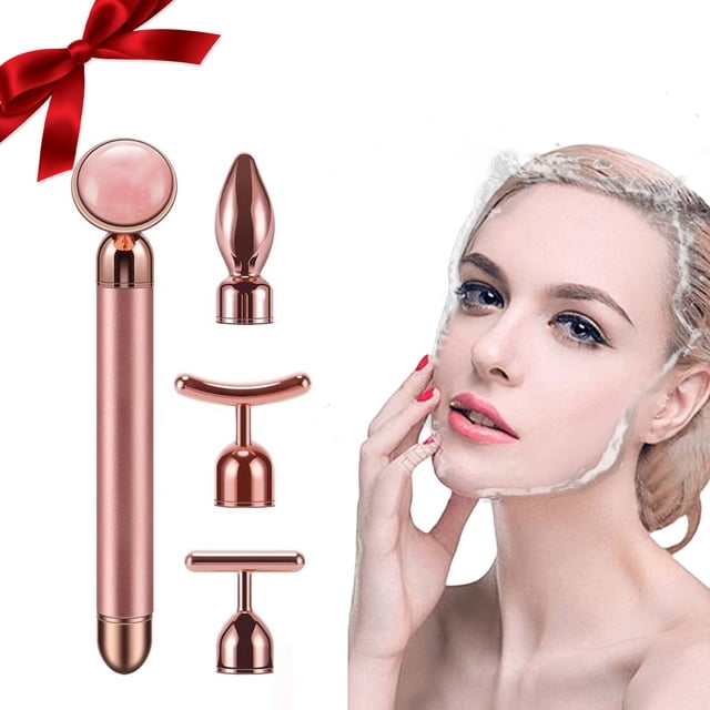 Campana Para Cocina 4 In 1 Face Golden Facial Roller ,Curved Shape,Flat Type,And T Shape Arm Eye Nose Skin Care Tool,Gifts For Women