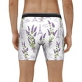 thumbnail image 4 of Cauagu Lavender Flowers Print Men's Boxer Briefs, Funny & Cute Underwear Elastic Waistband Briefs Ideal Gift for Men,1-Pack, 4 of 7