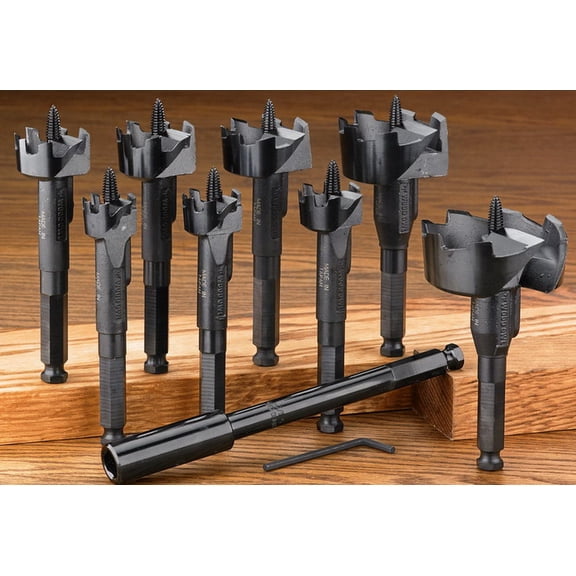 WoodOwl 05013 8pc. Kit 1", 1-1/8", 1-1/4", 1-3/8", 1-1/2", 1-3/4", 2-1/8", 2-9/16", 5-1/2" Ext.