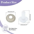 thumbnail image 2 of Uxcell 50 Pcs 12mm Plastic Safety Eyes for Crocheting with Washers for Animals, White, 2 of 7