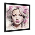 thumbnail image 2 of Designart "Fashion Icon Woman in Pink" Fashion Framed Wall Art Decor - Glam Pink Woman Pop Art Living Room Framed Canvas Art, 2 of 6