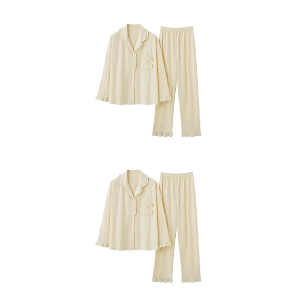 Qarigey Conjunto de pijamas de algodón favorecedor para mujer, ajuste cómodo y , conjuntos de pijamas cortos sexys y suaves para mujer Type3 NO3