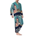 thumbnail image 2 of Sikiie Let's go Travel Mens Pajama Set, Soft Warm Long Sleeve Sleepwear, Cozy Button-Down Pjs for Men-XX-Large, 2 of 7