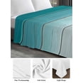 thumbnail image 5 of Full Size Flat Sheet Only, Teal Turquoise Soft Brushed Microfiber Bed Sheets, Farmhouse Abstract Gradient Wooden Plank Hotel Quality Breathable Bedding Top Sheet, Easy Care, 81"x96", 5 of 9