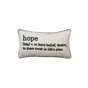 Mainstays Decorative Throw Pillow, Hope, Oblong, Ivory and Black, 12''x22'', 1 Pack