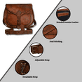 thumbnail image 2 of Madosh Genuine Leather Women's Brown Shoulder Purse Evening Sling Crossbody Bag Satchel, 2 of 6