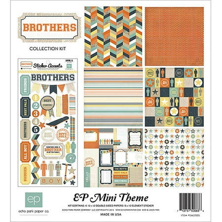 Echo Park Paper Brothers Collection Kit 12"X12"-