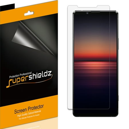 [6-Pack] Supershieldz for Sony Xperia 1 II Screen Protector, Anti-Bubble High Definition (HD) Clear Shield