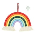 thumbnail image 1 of Macramé arcoíris tejido a mano, 7 colores, para colgar en la pared, decoración con borlas para el hogar, habitación, foto, accesorio BZ-701, 1 of 14