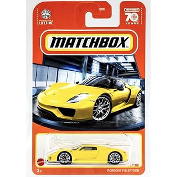 Matchbox Porsche 918 Spyder Yellow 77 of 100