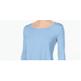 thumbnail image 2 of JM Collection Women's Scoop Neck Top Blue Size X-Large, 2 of 3