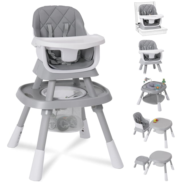 Trona convertible 15 en 1 para bebé Babyliebe gris