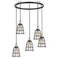 thumbnail image 2 of Woodbridge Lighting Fulton ST64 5-Light Metal Chandelier in Chrome/Bronze, 2 of 4