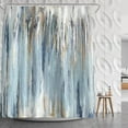 thumbnail image 4 of Abstract Shower Curtain 72 X 72 Inches With 12 Hooks Modern Aesthetic Abstract Stripe Shower Curtain Set For Bathtub Bathroom Gray Blue Brown Contemporary Abstract Painting Fabric Shower Curtains, 4 of 6
