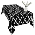 thumbnail image 2 of Black Morocco Table Cloth Waterproof Tablecloths, Boho Modern Minimalist Abstract Geometric Tablecloth Dining Table Cover for Kitchen Party Tabletop Outdoor, Rectangle Tablecloth 54x108 Inch, 2 of 9