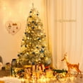 thumbnail image 4 of Gymax 7.5 FT Silver Tinsel Christmas Tree Artificial Hinged Tree Holiday Decoration, 4 of 10