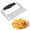 Black, variant on Giunmcul Stainless Steel Crinkle Chip Cutter with Wooden Handle Classic Wavy Knife Easy Slice Lift Scrape 18.5x11 cm Potato Cutter 1 Piece