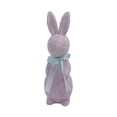 thumbnail image 1 of zhangmingg Easter Standing Rabbit Desktop Ornament Realistic Glitter Bow for Home Garden and Courtyard, 1 of 6