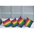 thumbnail image 2 of Ambesonne Abstract Throw Pillow Cover 4 Pack, Rainbow Stripes Neon, 20", Multicolor, 2 of 7