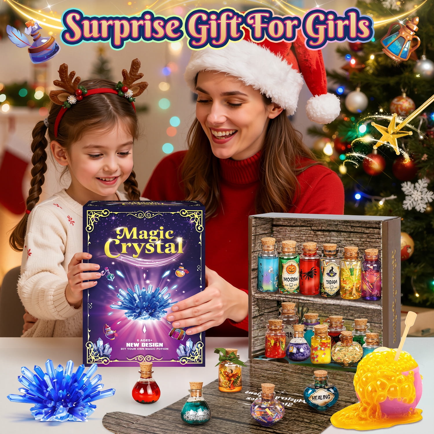 Huge Wave Art Toys Kit for Girls, Upgraded 85PCS DIY Art and Craft Kit, Christmas Birthday Gifts for Age 6 7 8 9 10+ Year Old Kids