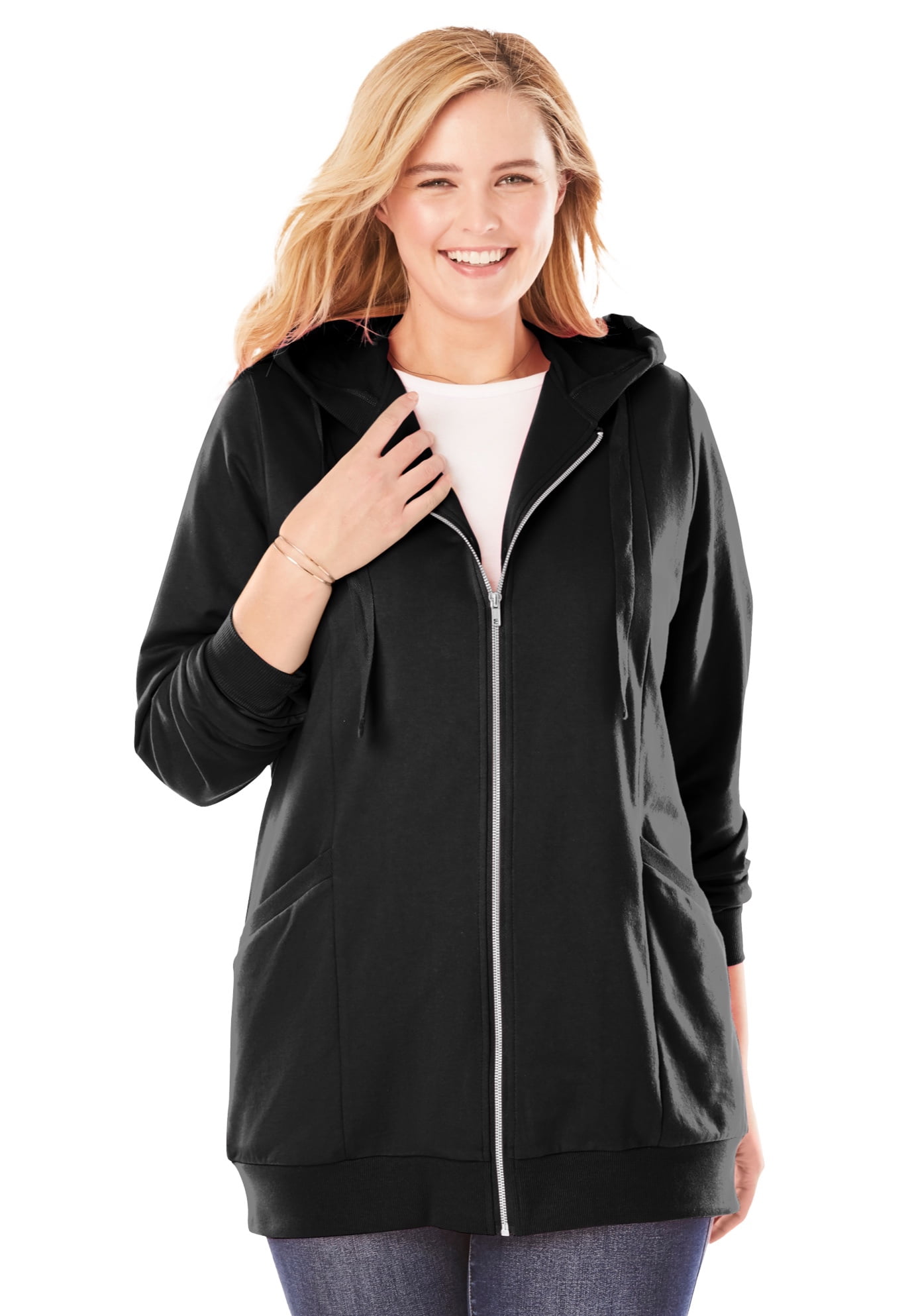 plus size zip up hoodie
