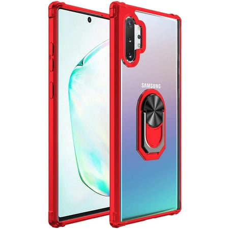 Amuoc Samsung Galaxy Note 10 Plus Case, [ Military Grade ] 15ft. Drop Tested Protective Case | Kickstand | Compatible with Samsung Galaxy Note 10+ / 10 Plus / 5G 6.8" -Red