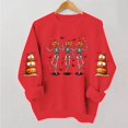 thumbnail image 2 of Jsaierl Halloween Sweatshirts for Women Cute Ghost Print Pullovers Stretch Holiday Crewneck Long Sleeve Sweater Tops Halloween Party Supplies, Sizes S-2XL, 2 of 6